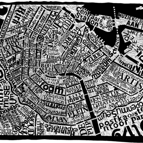 Amsterdam Linocut Print