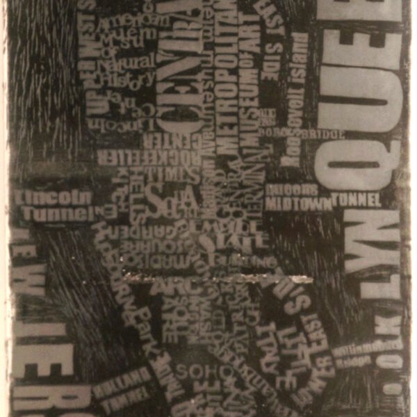 New York Linocut Monoprint
